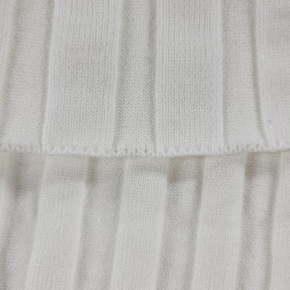 Emerson Lang Knit Off-Shoulder Top Womens M White Long Sleeve Cropped Sweater - Picture 16 of 16